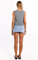 Baxter Black Gingham Top Image