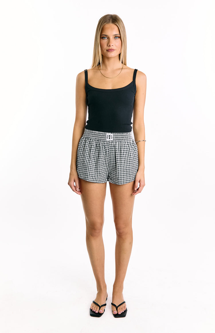 Baxter Black Gingham Shorts Image