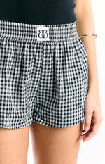 Baxter Black Gingham Shorts Image