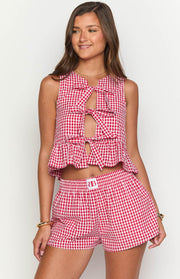 Baxter Red Gingham Shorts