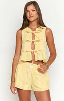 Baxter Yellow Gingham Top