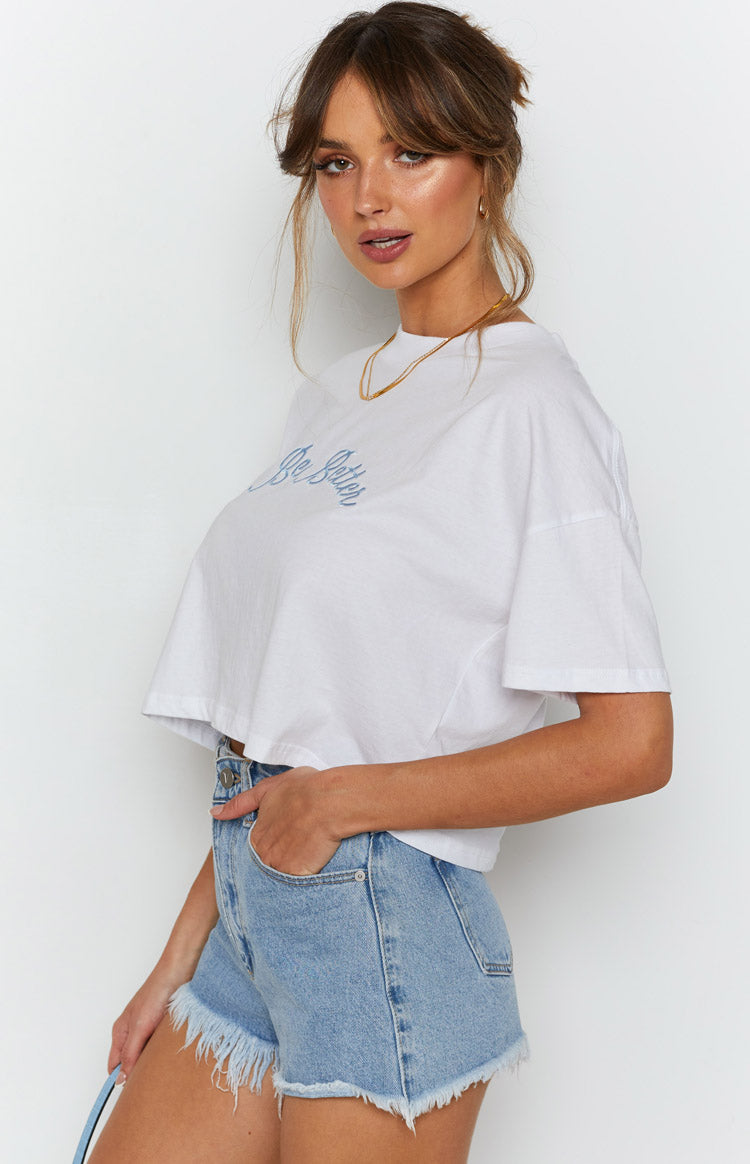 Be Better Crop Top White – Beginning Boutique US