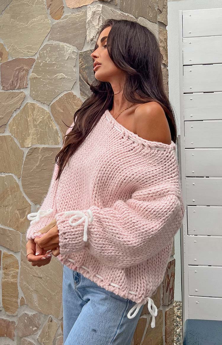 Bea Baby Pink Sweater – Beginning Boutique US