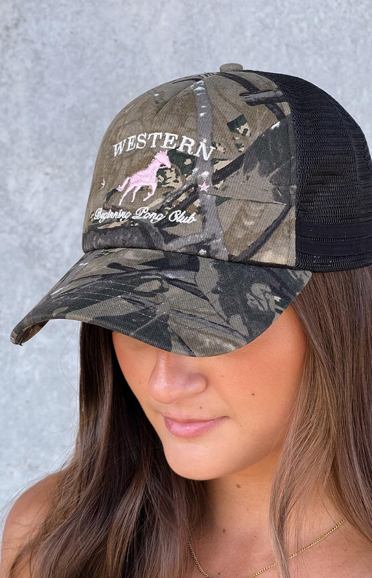 Beginning Camo Print Pony Club Trucker Cap Image
