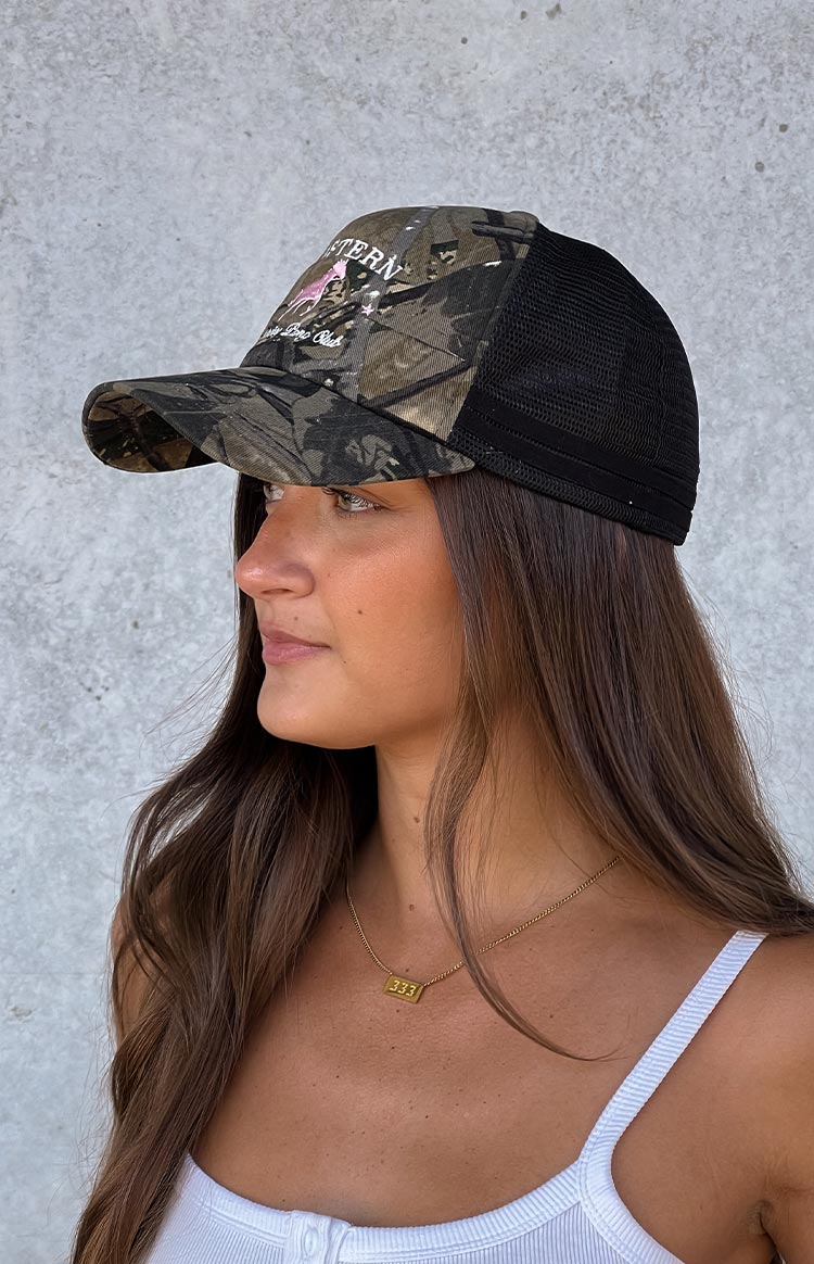Beginning Camo Print Pony Club Trucker Cap Image