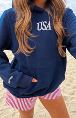 Beginning Navy USA Hoodie Image