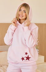 Beginning Pink Burgundy Star Hoodie Image