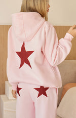 Beginning Pink Burgundy Star Hoodie Image
