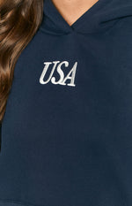 Beginning Navy USA Hoodie Image