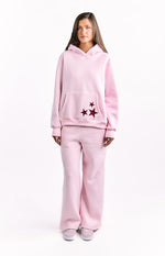 Beginning Pink Burgundy Star Hoodie Image