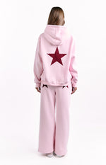 Beginning Pink Burgundy Star Hoodie Image
