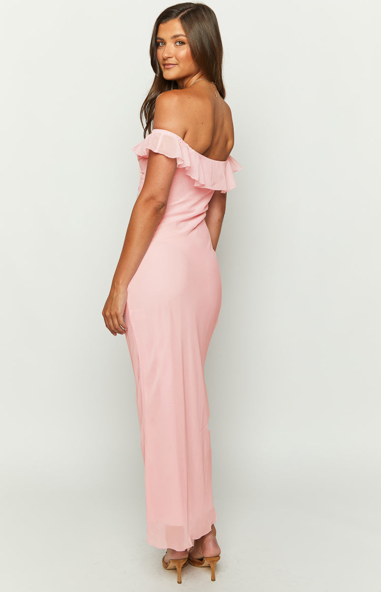 Bellflower Pink Chiffon Maxi Dress - 18 | Beginning Boutique Exclusive Bellflower Pink Chiffon Maxi Dress - 18 | Beginning Boutique Exclusive