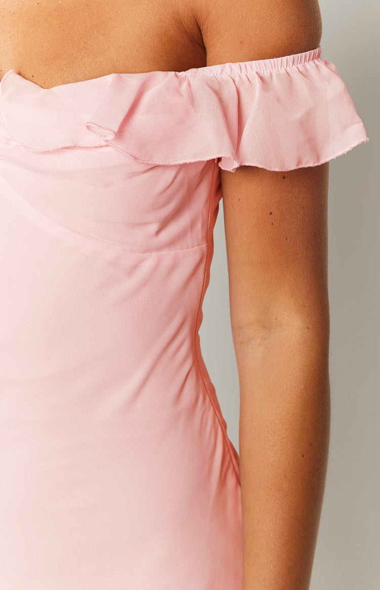 Bellflower Pink Chiffon Maxi Dress | Beginning Boutique US Bellflower Pink Chiffon Maxi Dress | Beginning Boutique US