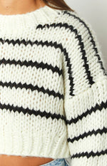 Belmont White Striped Sweater