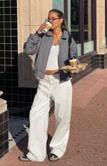 Benson Grey Puff Bomber Jacket Image