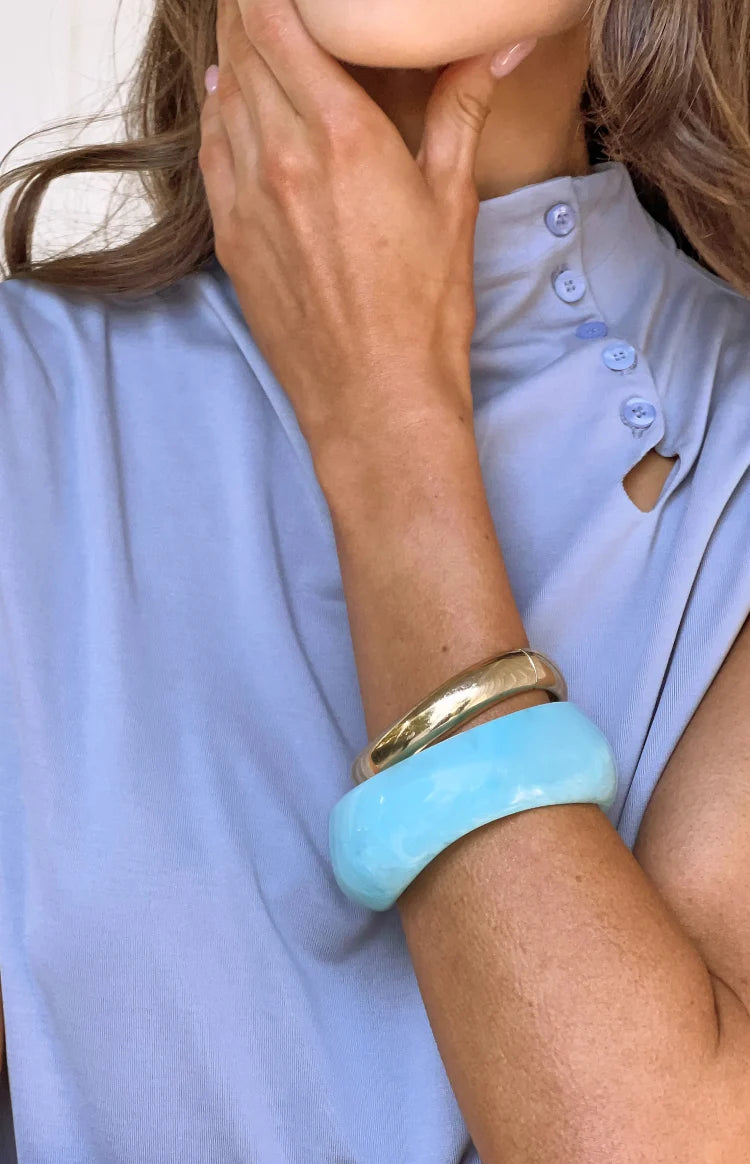 Bernie Aqua Resin Bangle