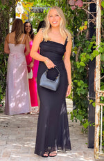 Beverley Black Mesh Maxi Dress