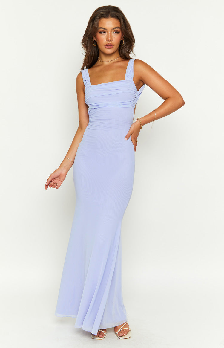 Beverley Lilac Mesh Maxi Dress - US 0 | Beginning Boutique Exclusive Beverley Lilac Mesh Maxi Dress - US 0 | Beginning Boutique Exclusive