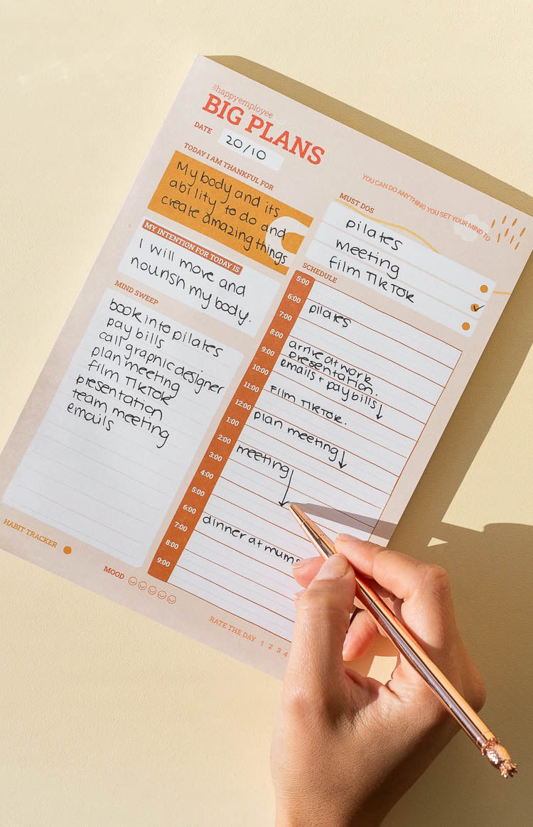 The Happy Employee Big Plans Daily Planner Desk Pad Image