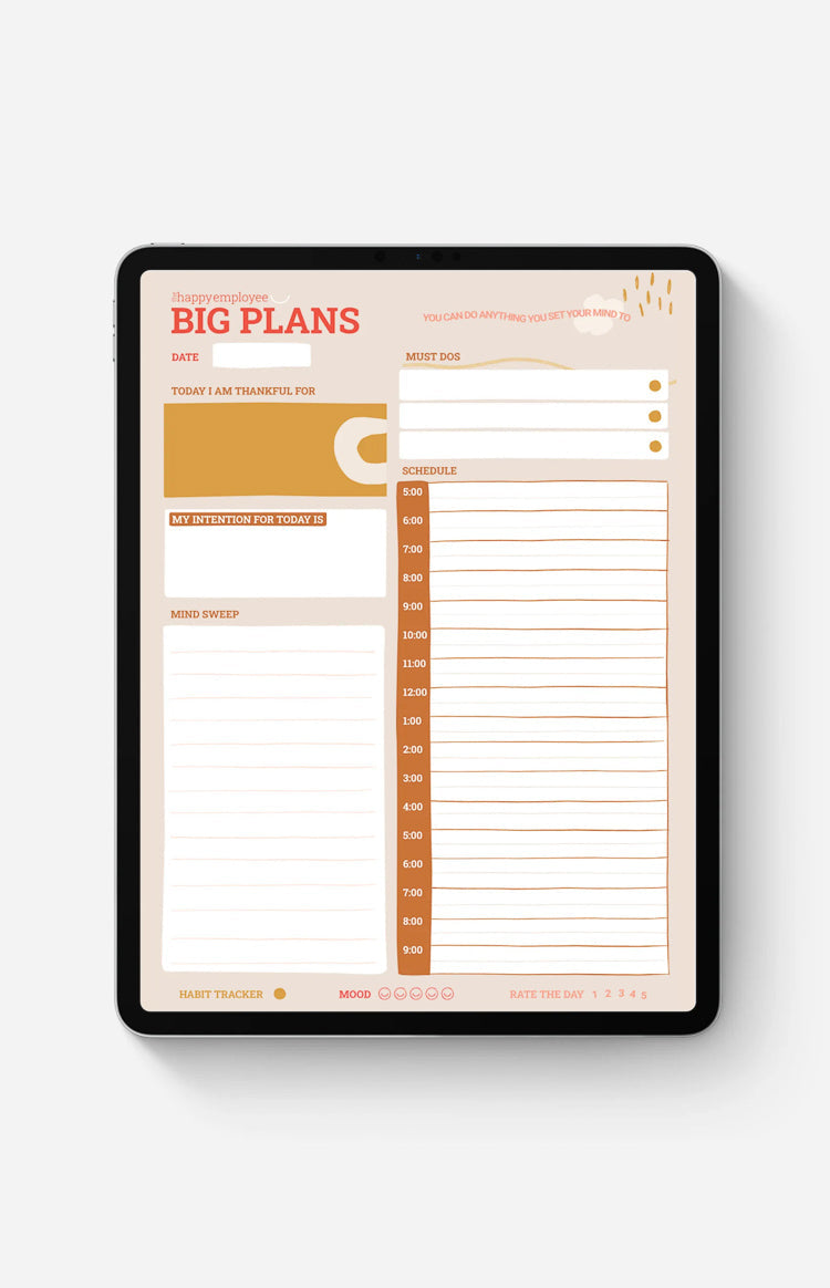 The Happy Employee Big Plans Daily Planner Desk Pad Image