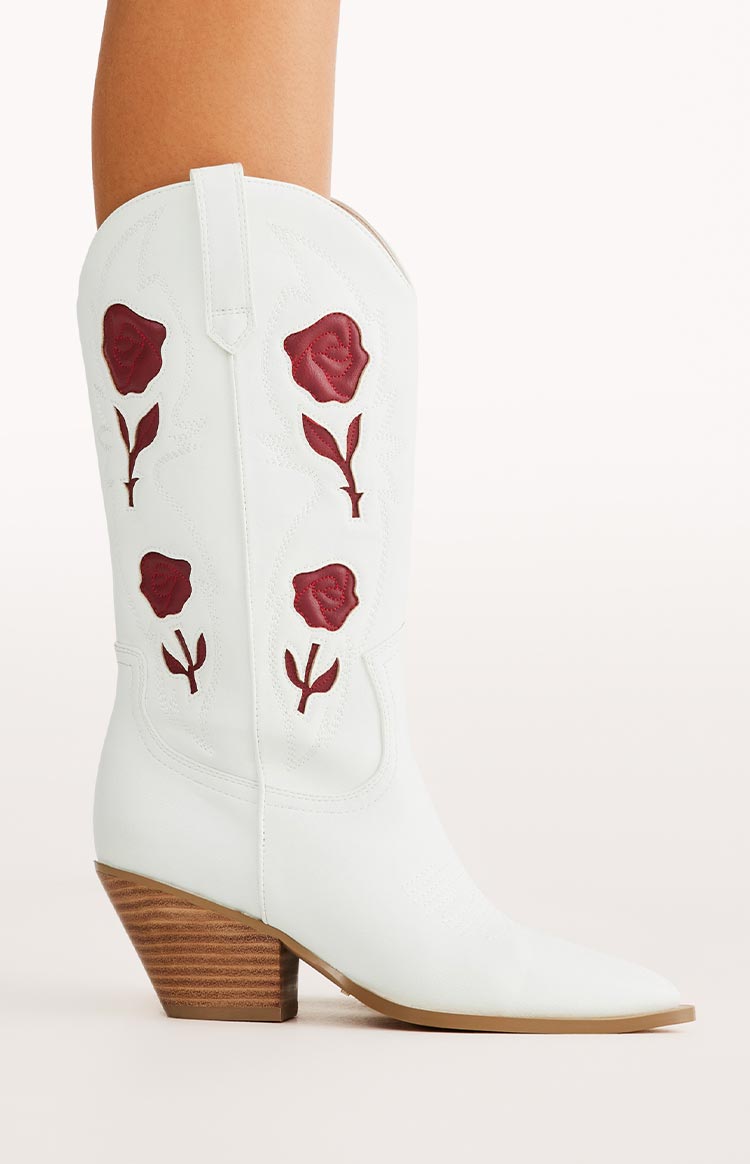 Billini Arden White Garnet Cowboy Boots
