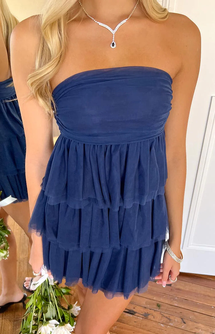 Birthday Girl Navy Mini Party Dress | Beginning Boutique US Birthday Girl Navy Mini Party Dress | Beginning Boutique US