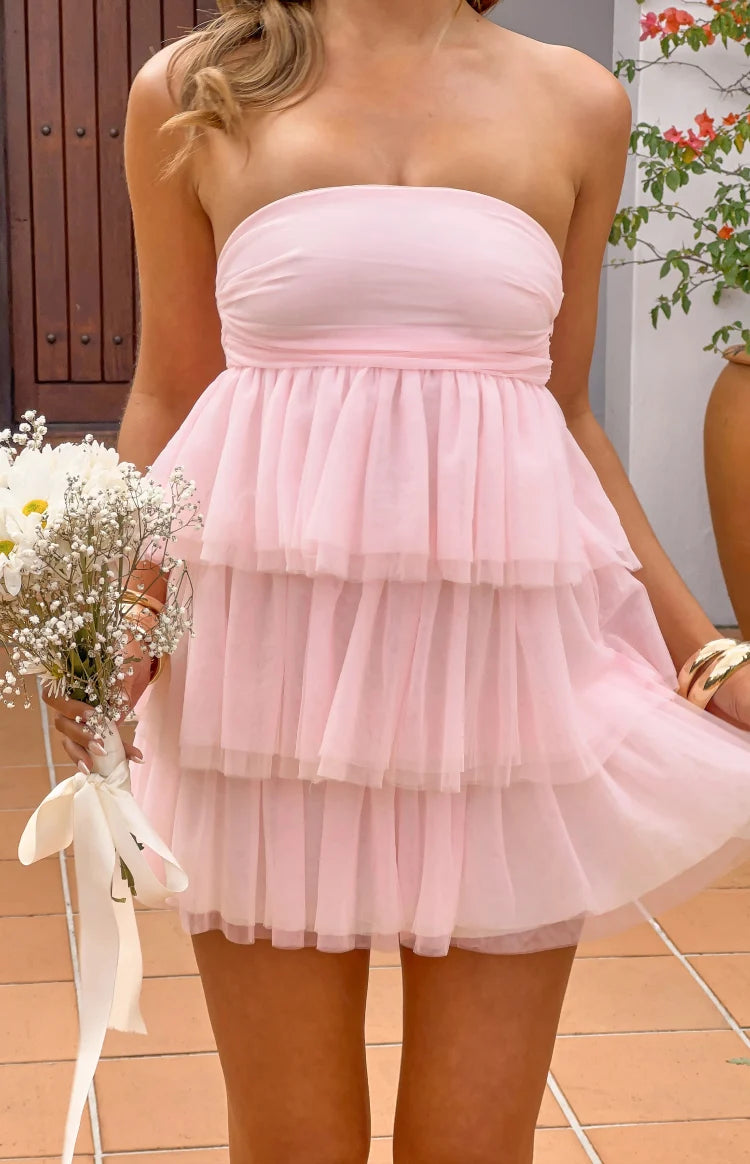 Birthday Girl Pink Mini Party Dress - US 14