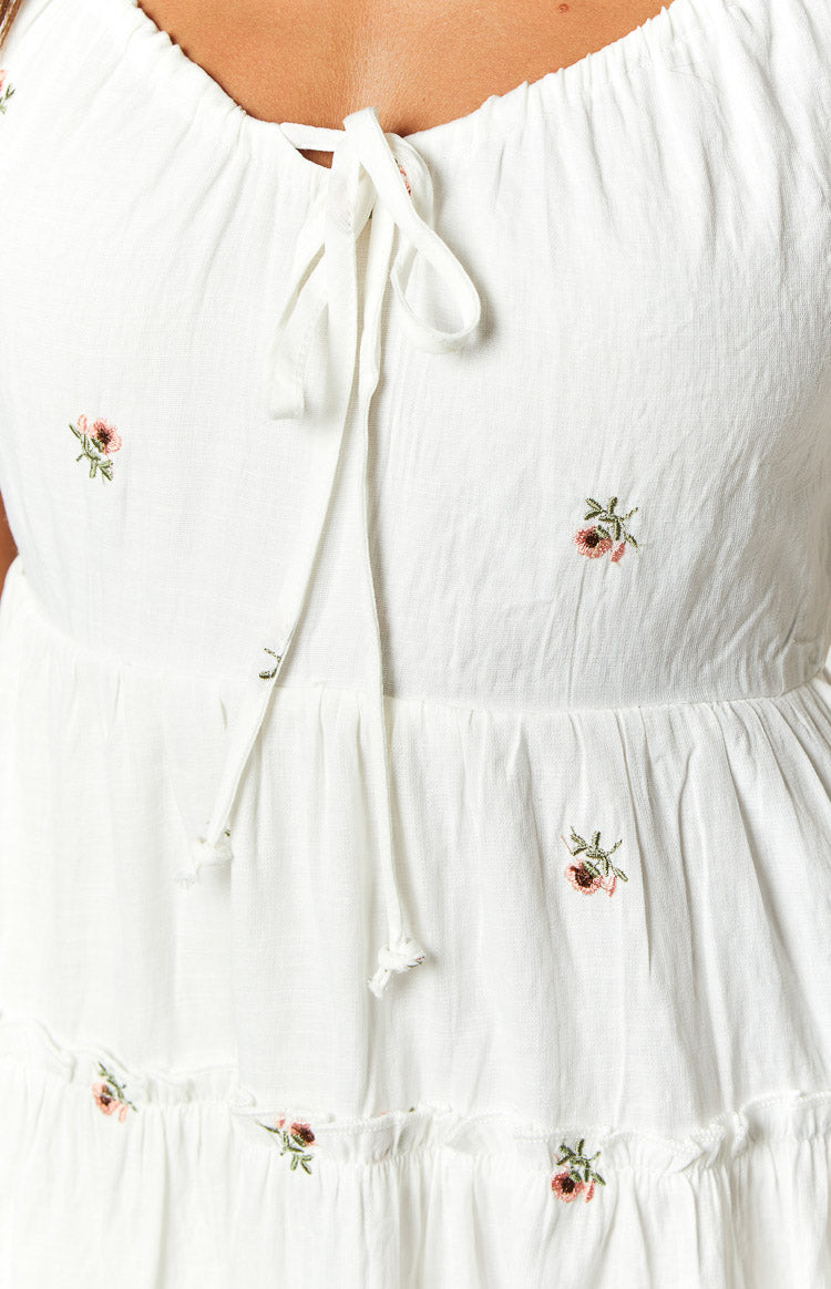 Blossom White Floral Mini Dress Image