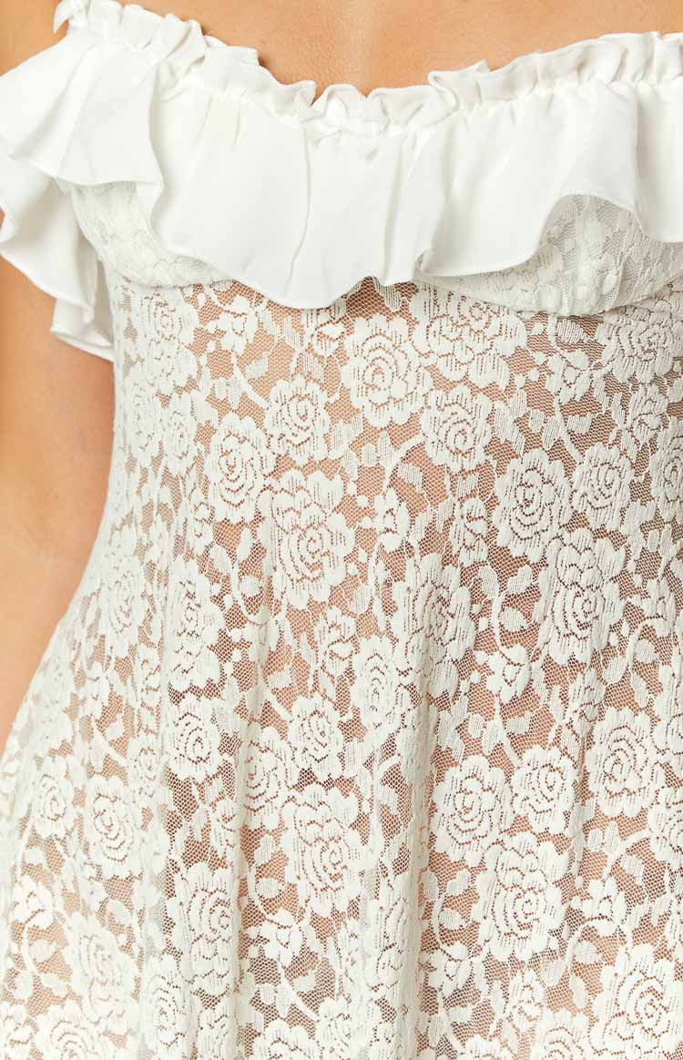 Bodhi White Lace Mini Dress - US 12 | Beginning Boutique Exclusive