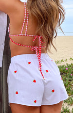 Brad White Strawberry Embroidered Boxer Shorts Image