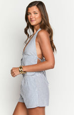 Brad Navy Stripe Boxer Shorts Image