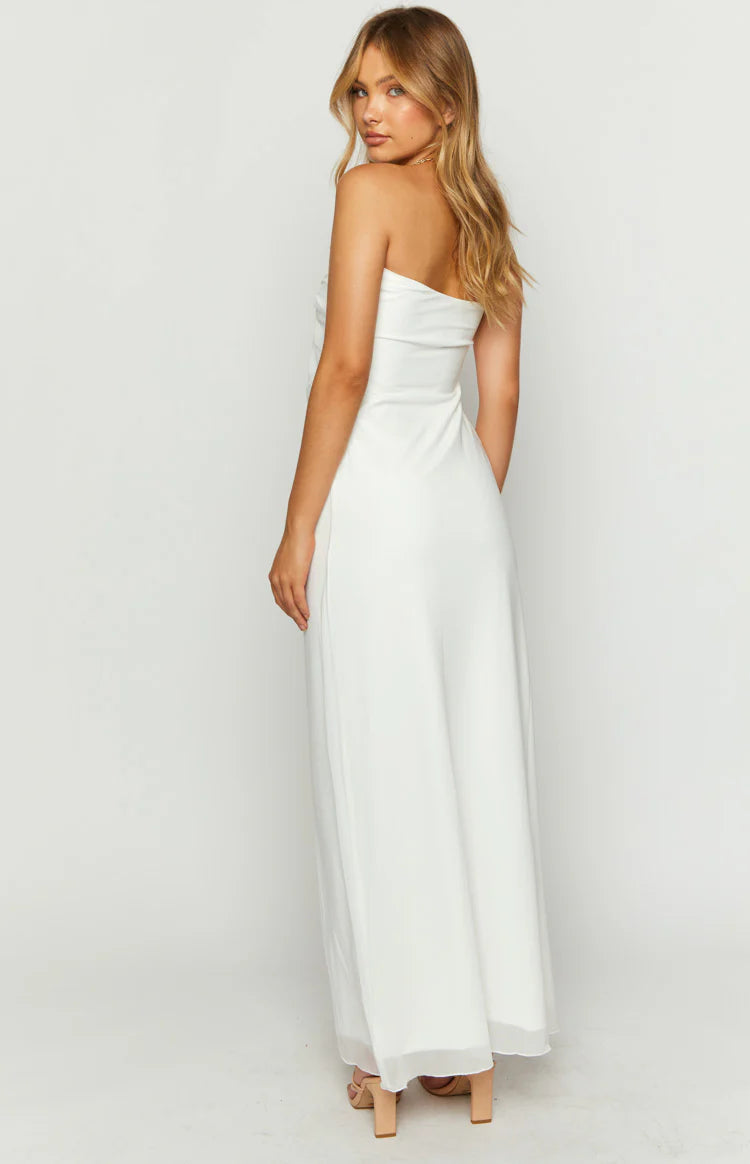 Braelyn White Strapless Maxi Dress - US 18 | Beginning Boutique Exclusive Braelyn White Strapless Maxi Dress - US 18 | Beginning Boutique Exclusive