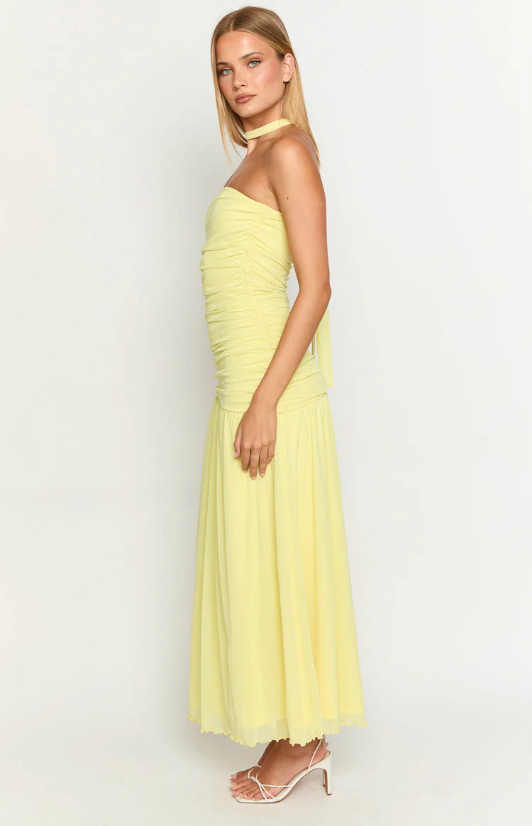 Brayan Yellow Maxi Dress - US 10 | Beginning Boutique Exclusive Brayan Yellow Maxi Dress - US 10 | Beginning Boutique Exclusive
