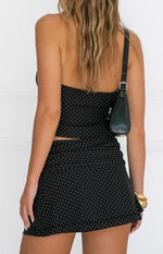 Briony Black Polka Dot Mini Skirt