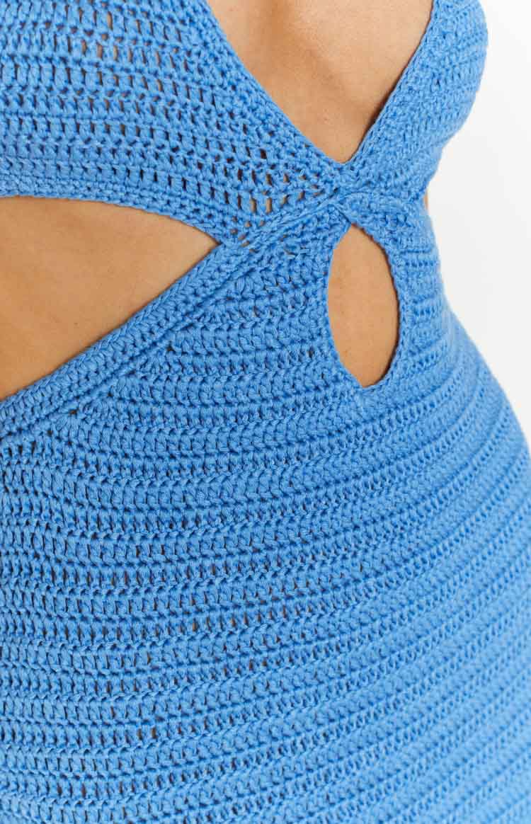 Bryleigh Blue Knit Mini Dress Image