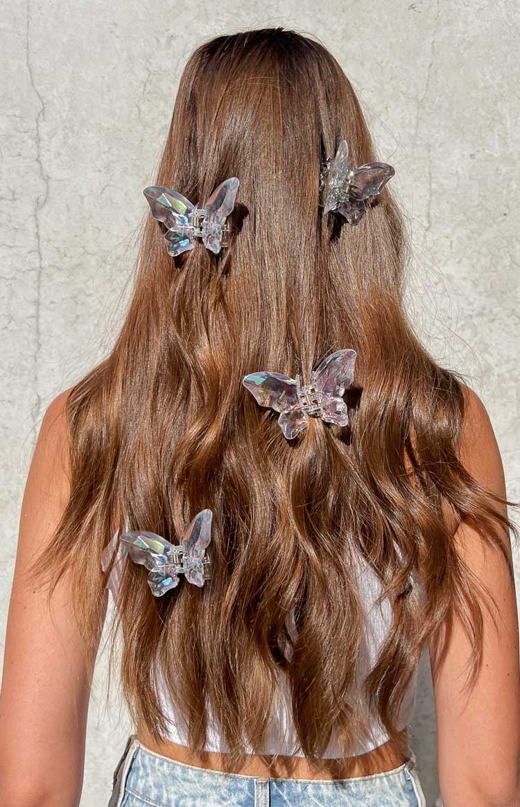 Amazon.com: Multi Color Crystal Rhinestones Butterfly Hair Claw Clip for  Women Girls : Beauty & Personal Care