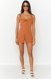 Calla Brown Utility Playsuit Image