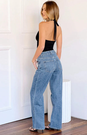 Calliope Mid Wash Mid Rise Slouchy Jeans