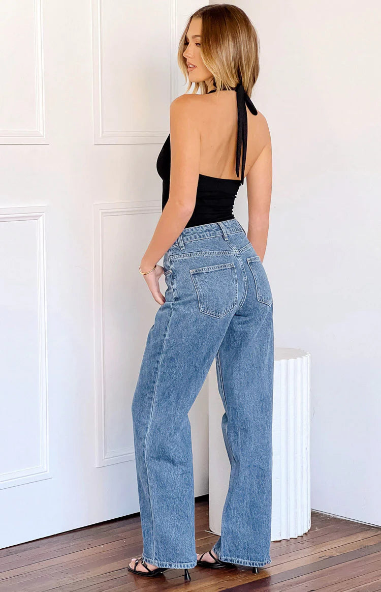 Calliope Mid Wash Mid Rise Slouchy Jeans