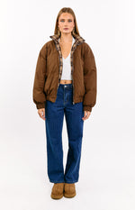 Calliope Pinstripe Mid Wash Mid Rise Slouchy Jeans Image