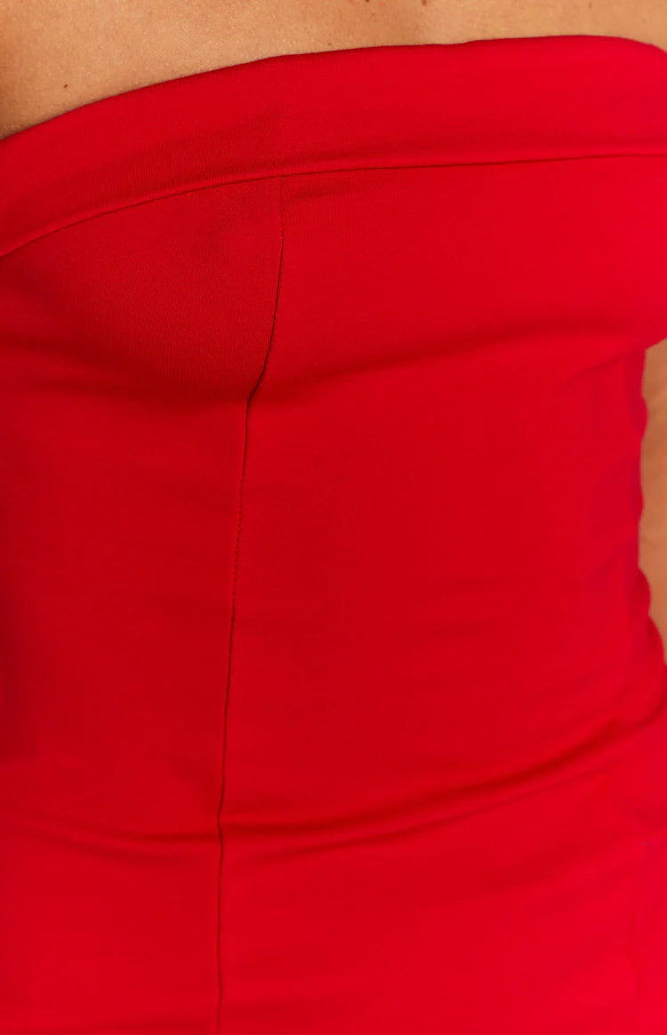 Carminia Red Mini Dress