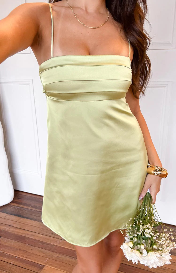 Chantell Sage Mini Dress - US 0 | Beginning Boutique exclusive Chantell Sage Mini Dress - US 0 | Beginning Boutique exclusive