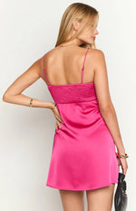 Chantell Hot Pink Mini Dress