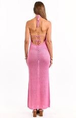 Charlette Pink Knit Maxi Dress Image