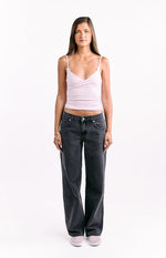 Charli Black Low Waist Baggy Leg Jeans Image