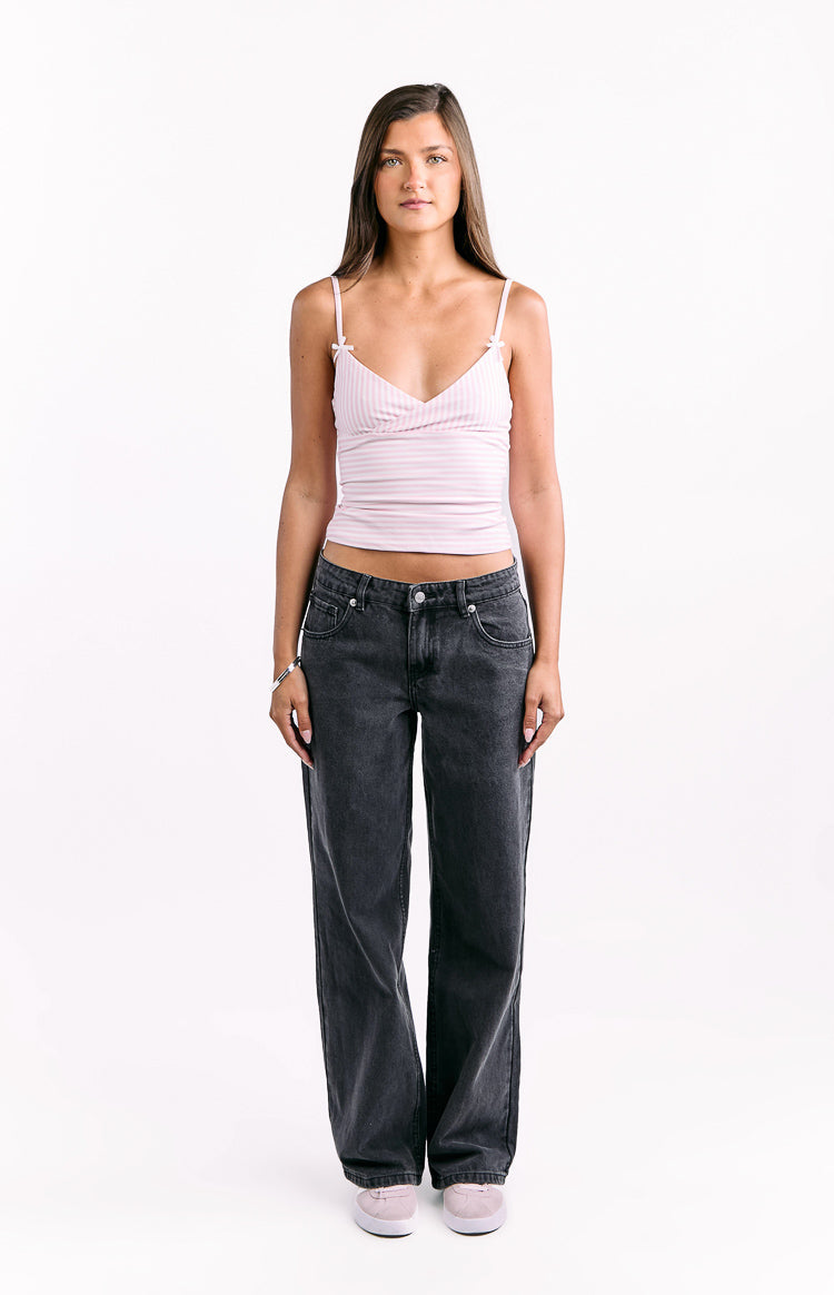 Charli Black Low Waist Baggy Leg Jeans Image