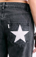 Charli Black Low Waist Baggy Leg Jeans