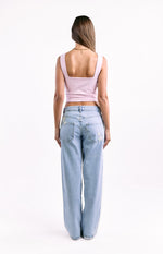 Charli Light Wash Low Waist Baggy Leg Jeans Image