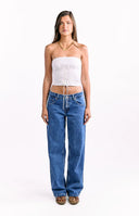 Charli Mid Wash Low Waist Baggy Leg Jeans