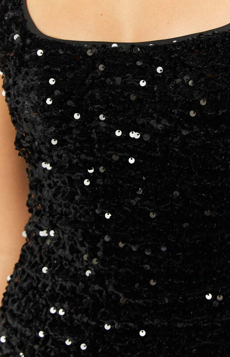 Charming Black Sequin Mini Dress | Beginning Boutique US Charming Black Sequin Mini Dress | Beginning Boutique US